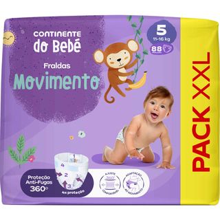 Box Fraldas Movimento 11-16kg T5 Continente do Bebé (emb. 88 un)