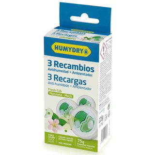 RECARGA ANTI-HUMIDADE HUMYDRY DUPLO MAÇÃ 75G PACK 3 UNIDADES