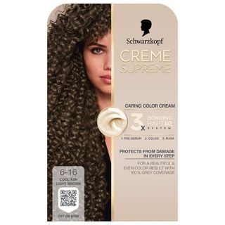 Schwarzkopf Creme Supreme, Farba do włosów, 6-16 Chłodny Popielaty Ciemny Blond