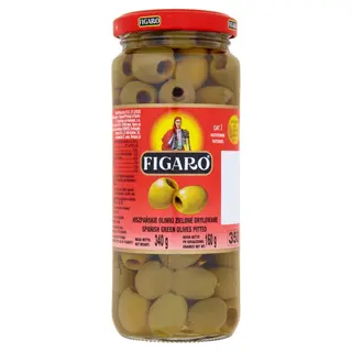 Figaro - Hiszpańskie oliwki drylowane zielone - 340 g