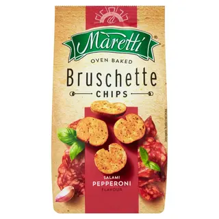 Maretti Pieczone Krążki Chlebowe o Smaku Salami Pepperoni 70g
