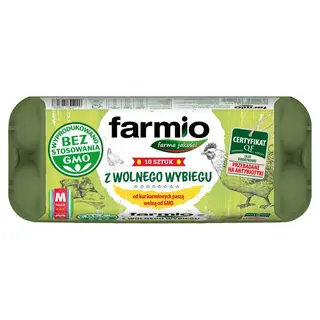 Farmio Jaja z wolnego wybiegu wolne od GMO M 10szt