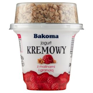 Bakoma Kremowy z Granolą Malina