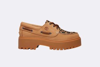 Timberland Wmns Stone Street Boat Shoe Medium Beige Nubuck 38 / Marron