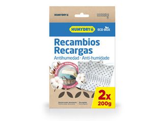 RECARGA ANTI HUMIDADE HUMYDRY ECOBOX 2X200G ALGODÃO