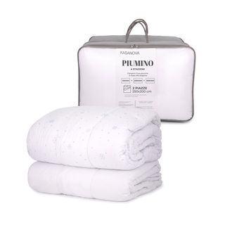 Piumino matrimoniale 4 stagioni - microfibra con stampa