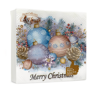 Серветки паперові La Fleur 16 шт. 33*33 см 2 шари Ніжність Різдва - [1252505]