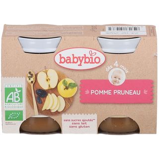 Petit Pot pomme pruneau  2*130G (Dès 4mois) – BabyBio