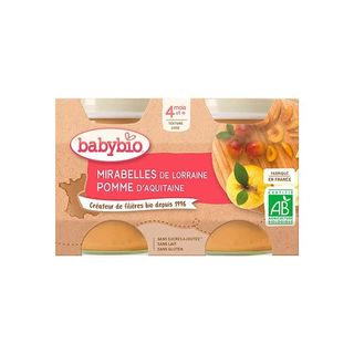 Petit Pot Mirabelle pomme 2*130G (Dès 4mois) – BabyBio