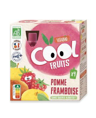 Vitabio Cool Fruits Pomme Framboise 4X90G - BabyBio