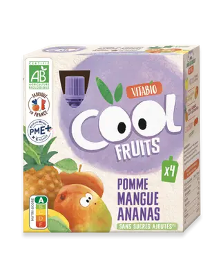 Vitabio Cool Fruits Mangue Ananas 4X90G - BabyBio