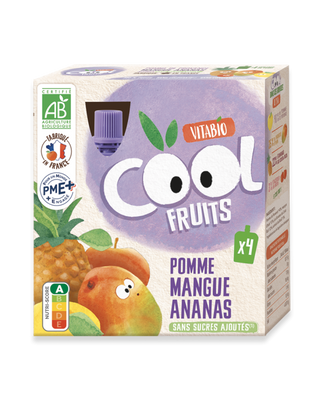 Vitabio Cool Fruits Mangue Ananas 4X90G - BabyBio