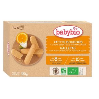 Petits Boudoirs à l'Huile Essentielle d'Orange Douce 120 g - BabyBio