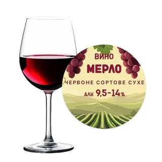 Вино червоне сухе Мерло Funky Wine 9