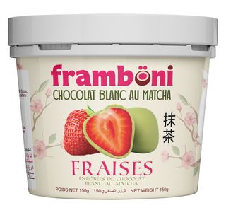 Framboni Fraises - Chocolat Blanc au Matcha 150g