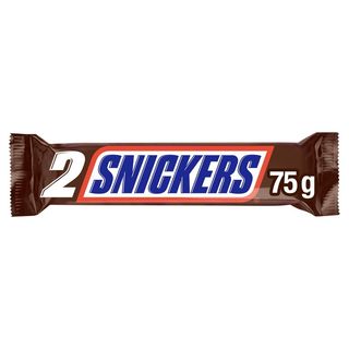 Snickers Czekolada mleczna z nugatem i nadzieniem karmelowym z orzeszkami ziemnymi 75 g (2 x 37,5 g)