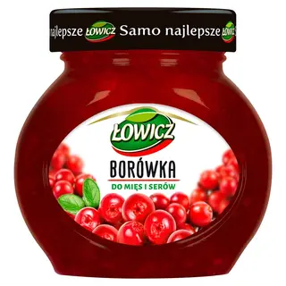 Łowicz - Borówka do mięs i serów. Pasteryzowana.  - 230 g