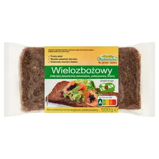 Mestemacher Chleb żytni pełnoziarnisty wielozbożowy 500 g