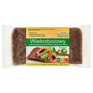 Mestemacher Chleb żytni pełnoziarnisty wielozbożowy 500 g