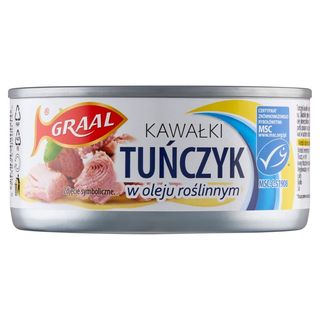 Graal Tuńczyk kawałki w oleju roślinnym 170 g