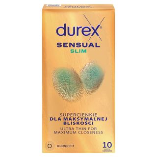 Durex Sensual Slim Wyrób medyczny prezerwatywy 10 sztuk