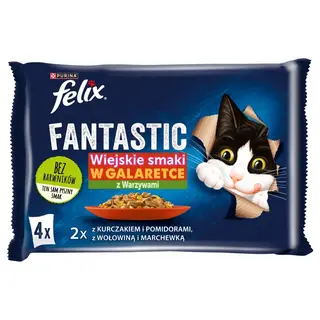 Felix Karma dla kotów wiejskie smaki w galaretce 4x85g