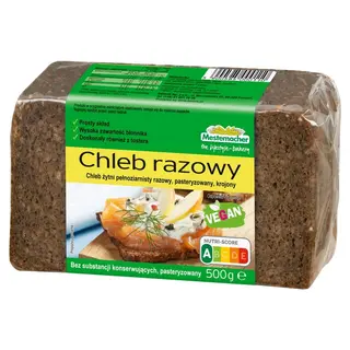 Mestemacher Chleb żytni pełnoziarnisty razowy 500 g