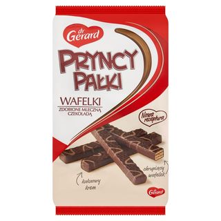 Dr Gerard  PryncyPałki Wafelki zdobione mleczną czekoladą 200 g