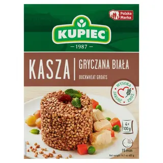 Kupiec Kasza gryczana biała 400 g (4 torebki)