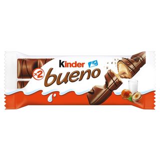 Kinder Bueno Wafel pokryty mleczną czekoladą wypełniony nadzieniem 43 g (2 sztuki)