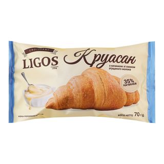 Круасан LIGOS з начинкою зі смаком згущеного молока 70г