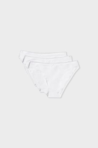 JACK Lote de 3 braguitas de algodó BLANCO L