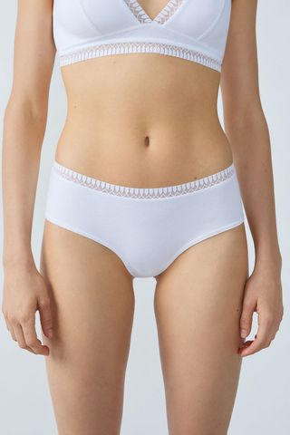 HAPPILY Braguitas culotte de algodó BLANCO 42