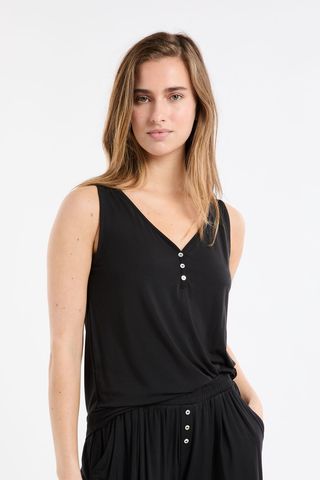 MODY Camiseta de tirantes lisa NEGRO M