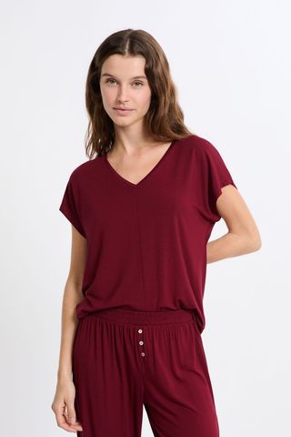 MODY SPE Camiseta de pijama de manga corta BURDEOS GRANATE L