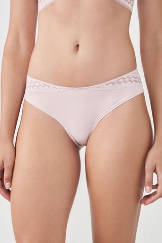 CRUSH Braguita culotte con detalle de encaje ROSA EMPOLVADO 34