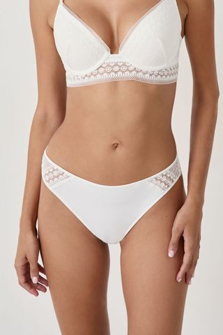 CRUSH Braguitas con detalle de encaje BLANCO 36