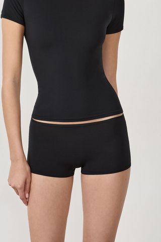 PURE SOFT Braguita de microfibra NEGRO S