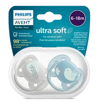 AVENT SUCETTE ULTRA SOFT 6-18MOIS BOY B2 REF SCF091/15