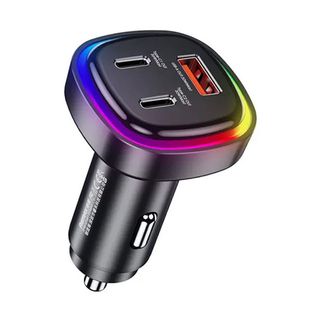 Auto punjač Remax RCC-330 3u1 RGB crni, fast