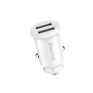 Auto punjač Baseus Grain CCALL-ML02 2x USB 3,1A bijeli BRA008236