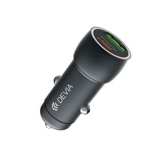 Auto punjač Devia BRA014177 Extreme PD QC 3.0 30W+18W 1x USB 1x USB-C deep gray