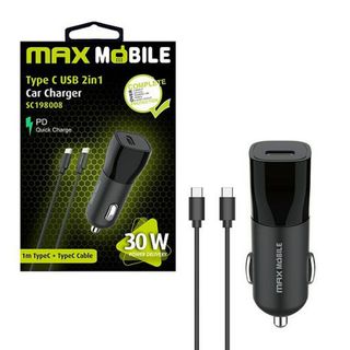 Auto adapter Maxmobile SC-198008 + Type C kabl 30W