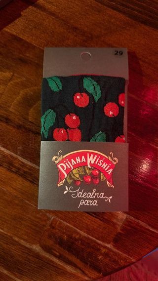 Skarpetki „pijana Wiśnia” Ciemno-zielone