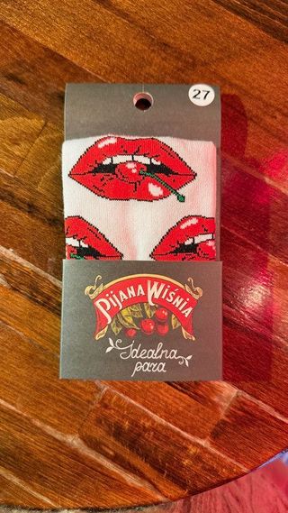 Skarpetki „pijana Wiśnia” Białe