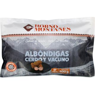 Albondiga Mixta Cerdo-Vacuno Horno Montañés, Bolsa 500 G
