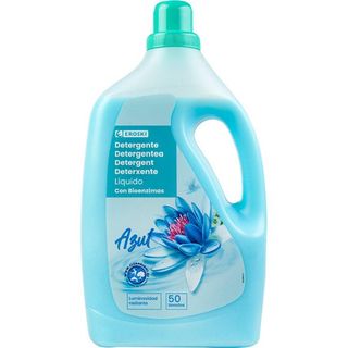 Detergente Líquido Frescor Azul Eroski, Garrafa 50 Dosis