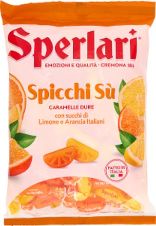 Sperlari Spicchi Sù Caramelle Dure con succhi di Limone e Arancia 420 g