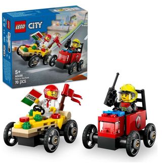 Lego City - Pizza vs. Fire Truck Race Car Pack