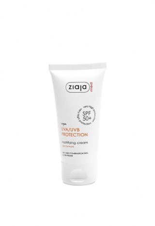 Ziaja Med Creme Solaire Matifiante Peaux Normal A Mixte Et Acneique Spf50+ 50ml